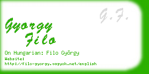 gyorgy filo business card