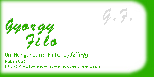 gyorgy filo business card